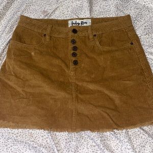 Corduroy Skirt, mustard brown SIZE 5!!
